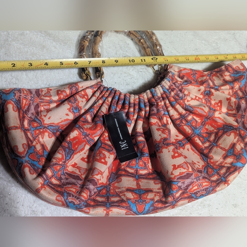 INC International Concepts IVAH Tidal Tie Dye Bamboo Handle Shoulder Bag NWT - Picture 8 of 10